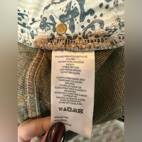 We The Free Distressed Denim Shorts Rust Detail SZ 30 - Picture 5 of 7